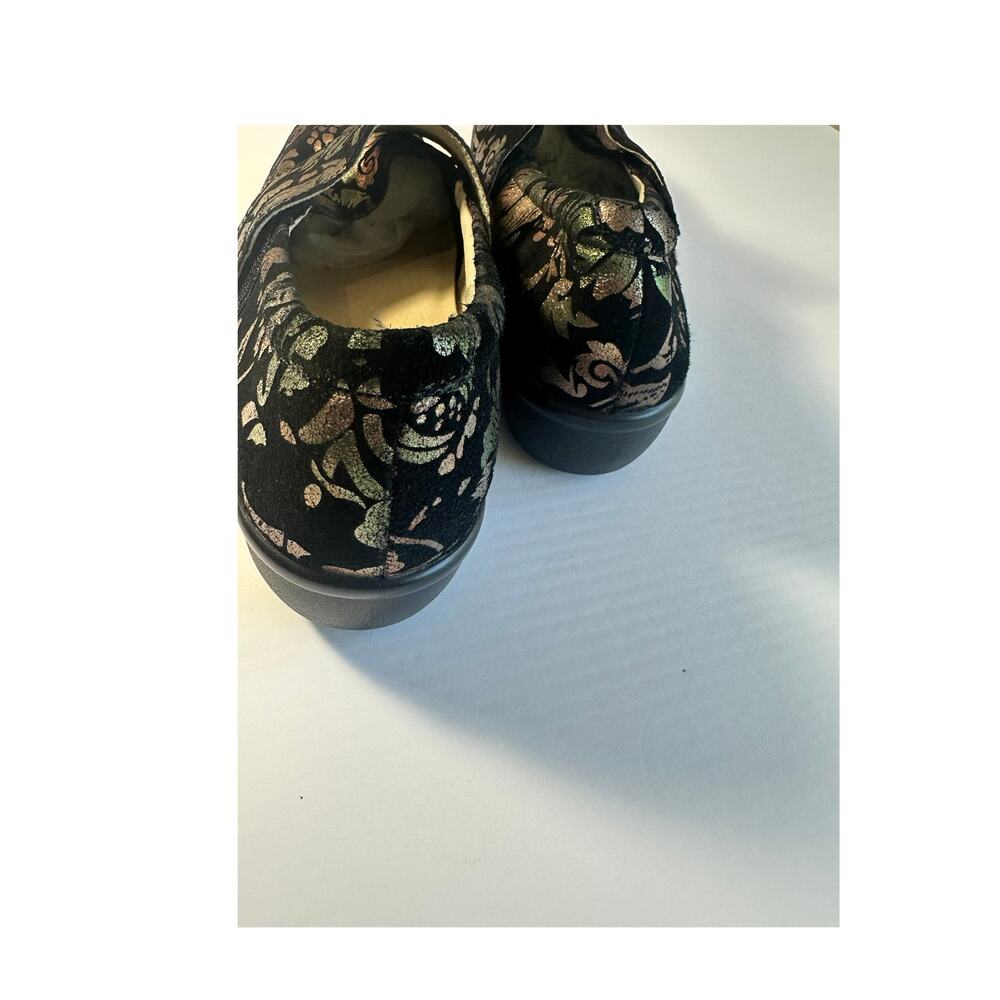 Alegria Lauryn LAU-557 Women’s US 12 EU 43 Floral Metallic Leather Comfort Shoes - Picture 4 of 11